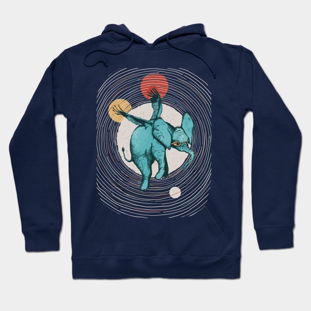 Flying elephant. Hoodie by Ekenepeken